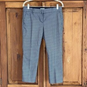 Adrienne Vittadini Blue & White Cropped Pant Sz. 6